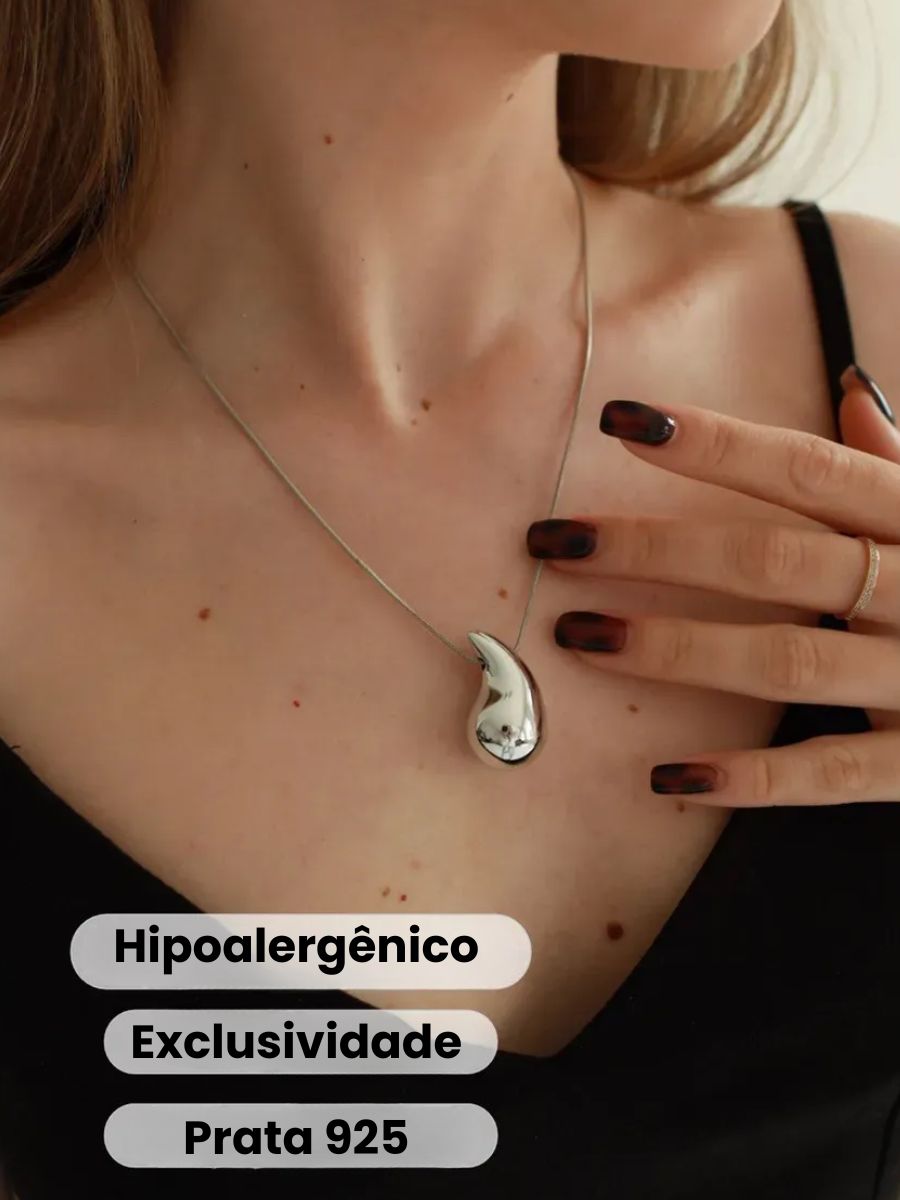 Conjunto Colar e Brinco Gota Saffy