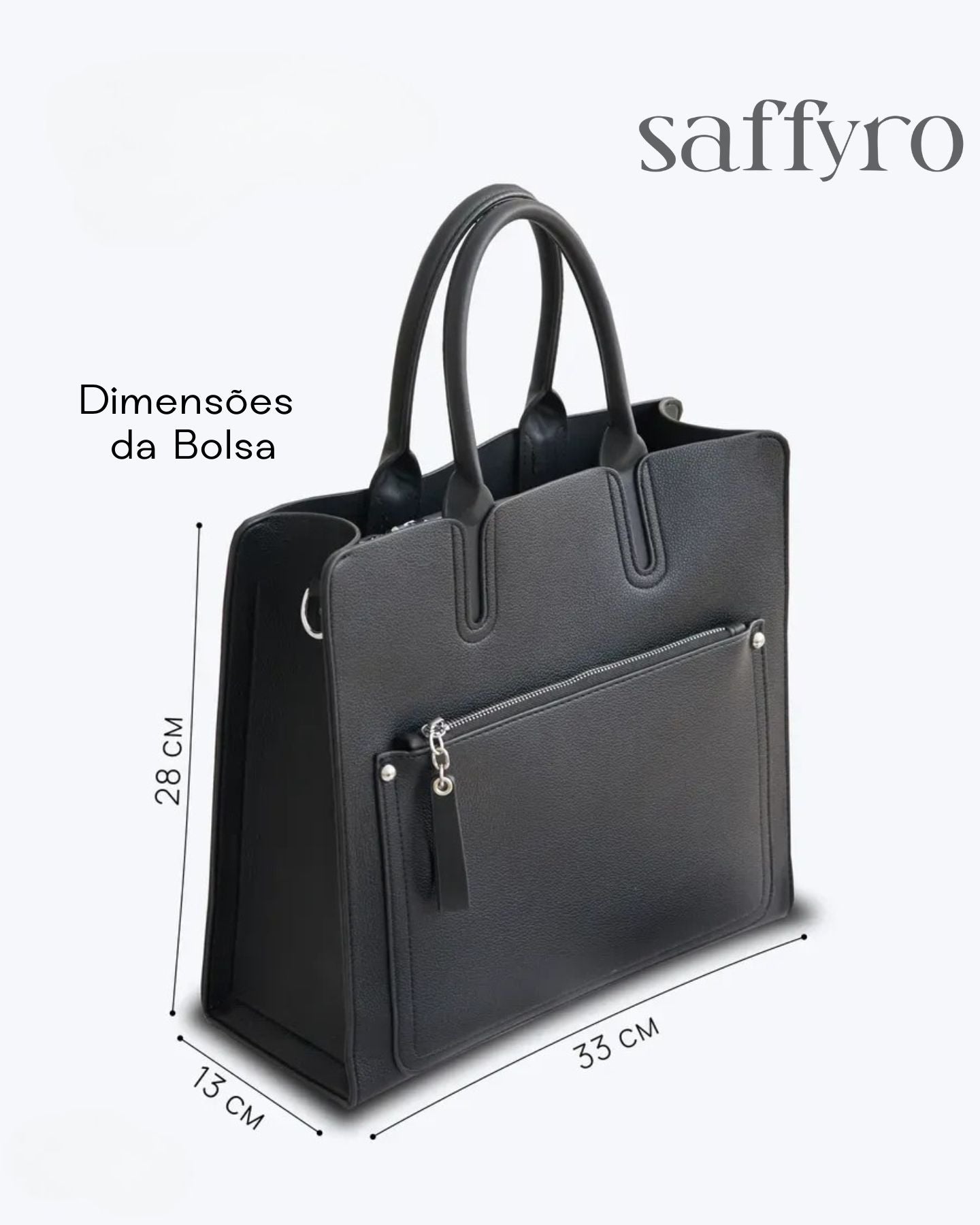 Bolsa Feminina De Couro Preta Claire