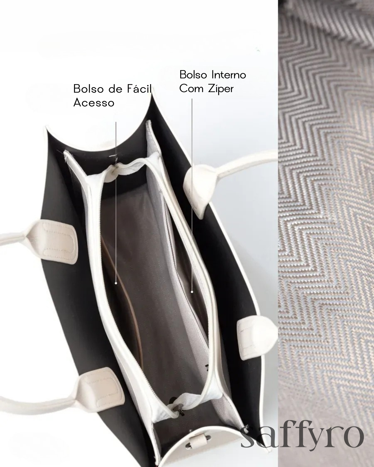 Bolsa Feminina em Couro Bege Claire