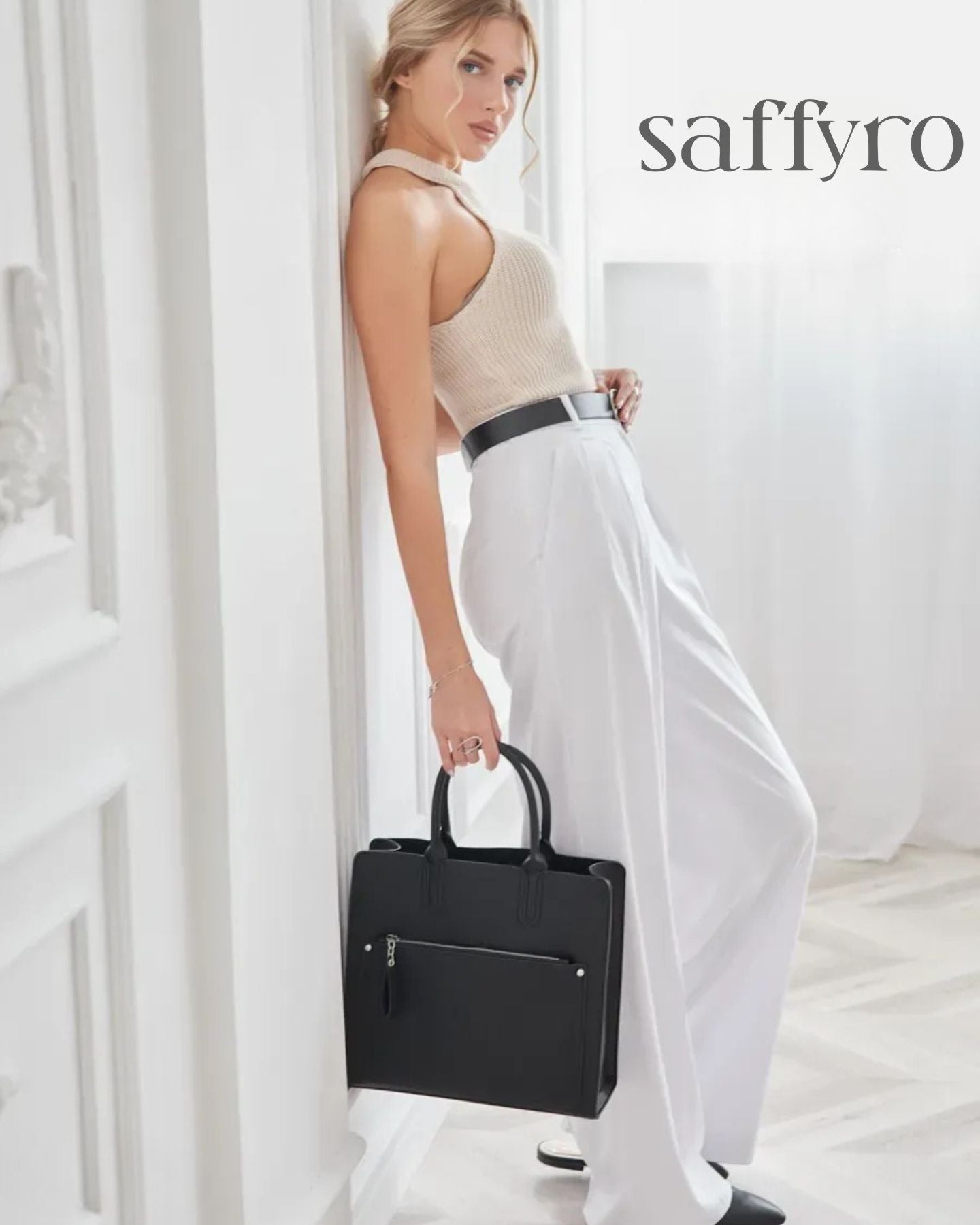 Bolsa Feminina De Couro Preta Claire