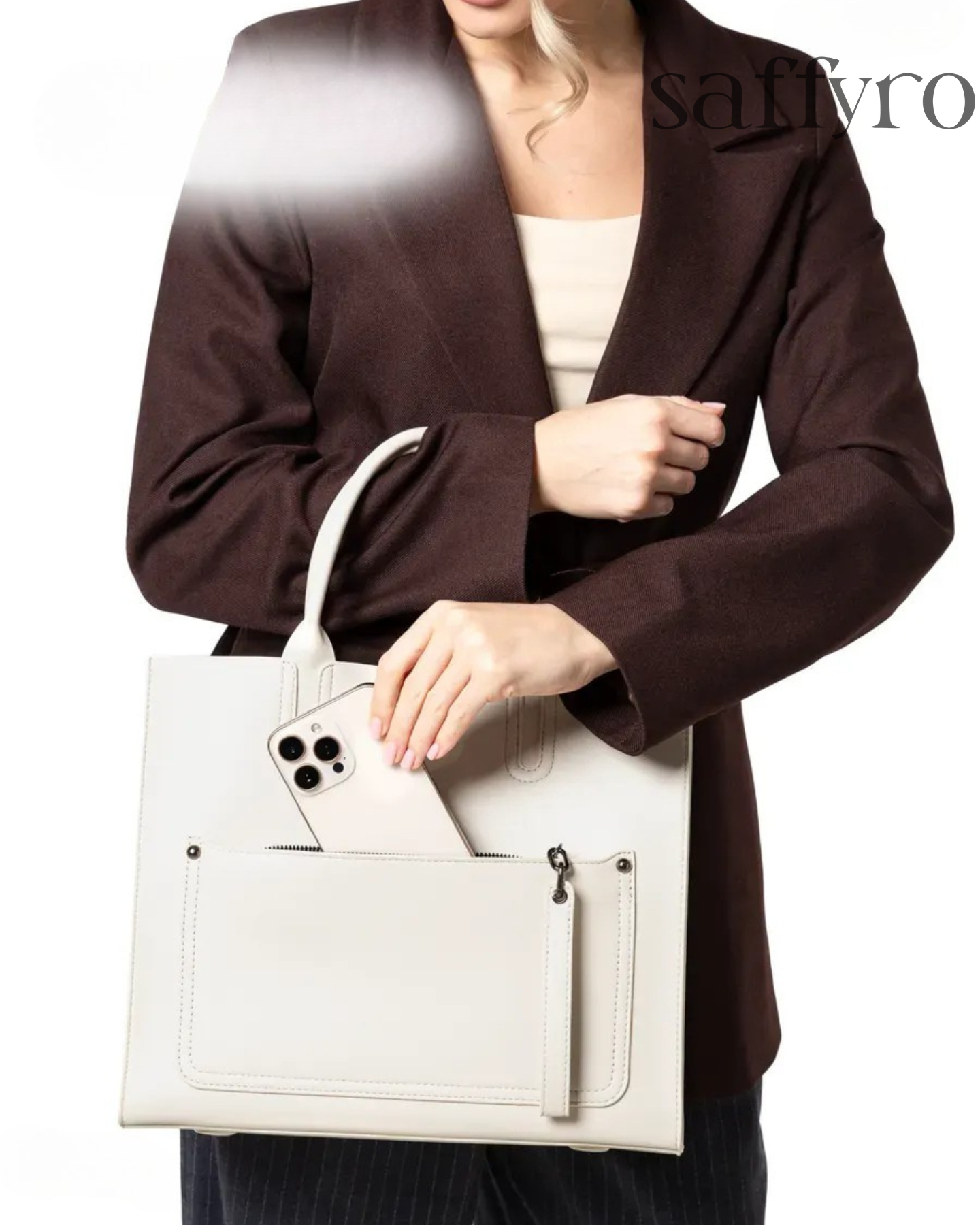 Bolsa Feminina em Couro Bege Claire