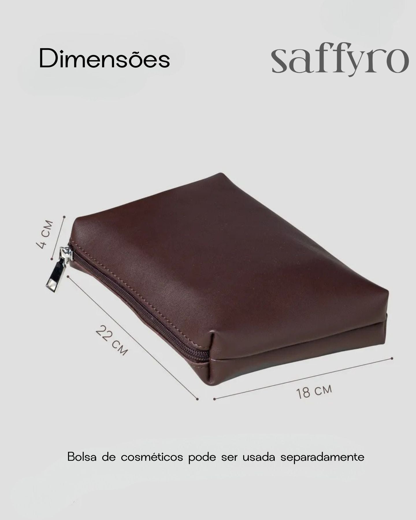 Bolsa Feminina de Couro Luiza Espaçosa com Bolsinha