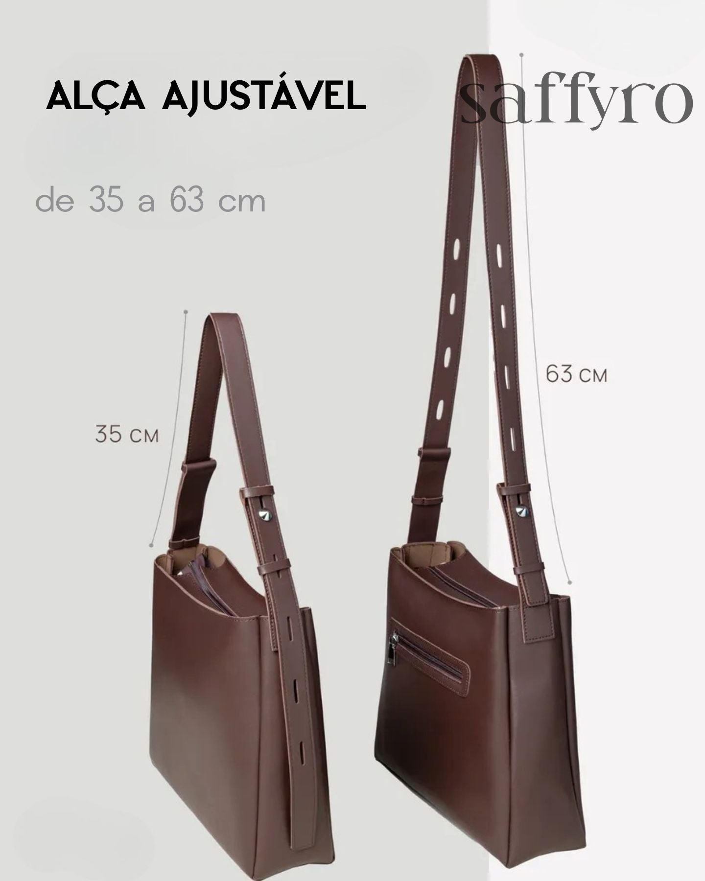 Bolsa Feminina de Couro Luiza Espaçosa com Bolsinha
