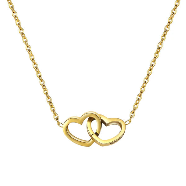 Colar Personalizável Eu te Amo Com Rosa Eterna