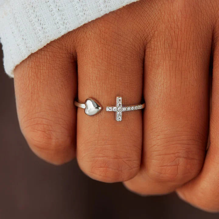 Anel Cruz Amor de Cristo (Compre 1 Leve 2)