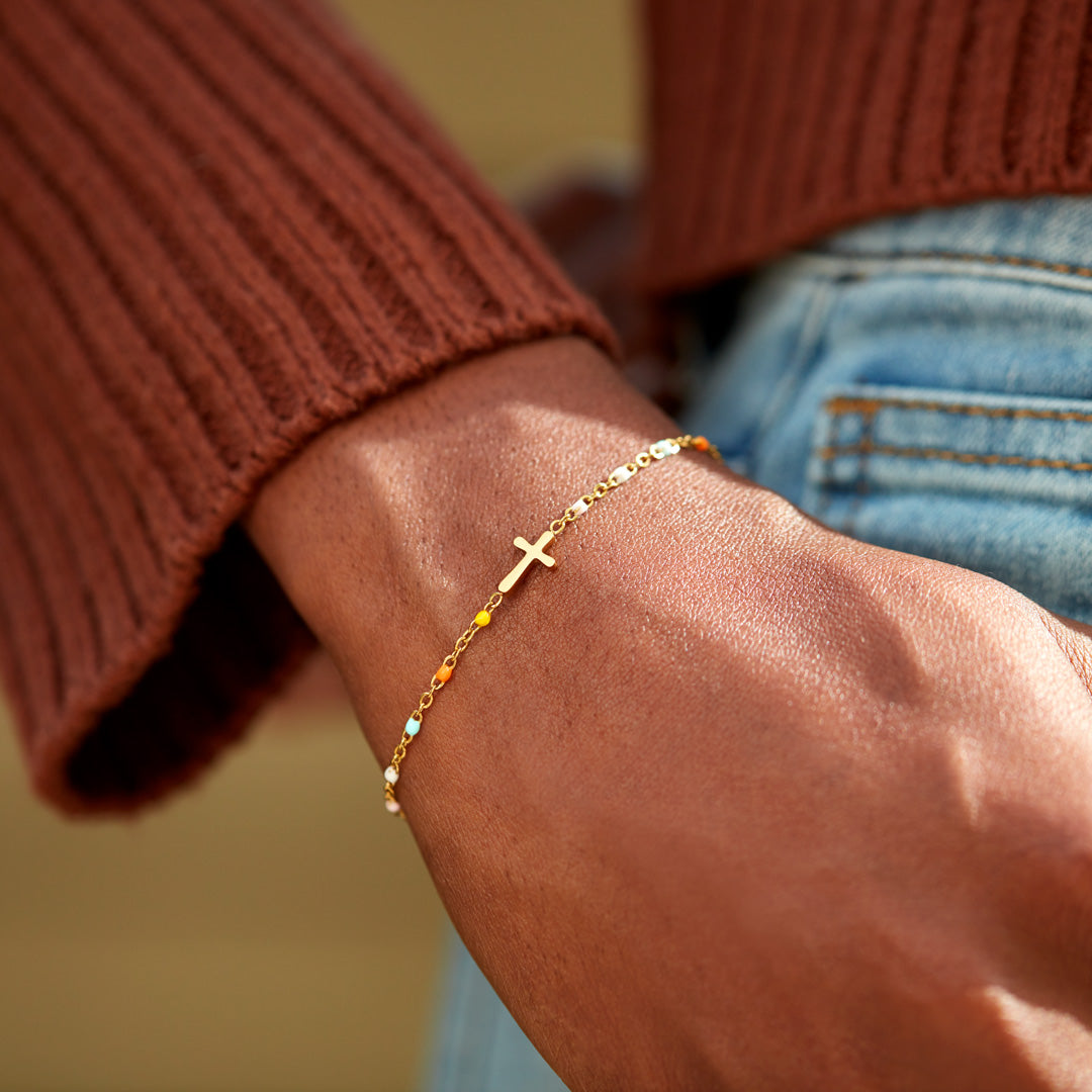 Pulseira Feminina Cruz
