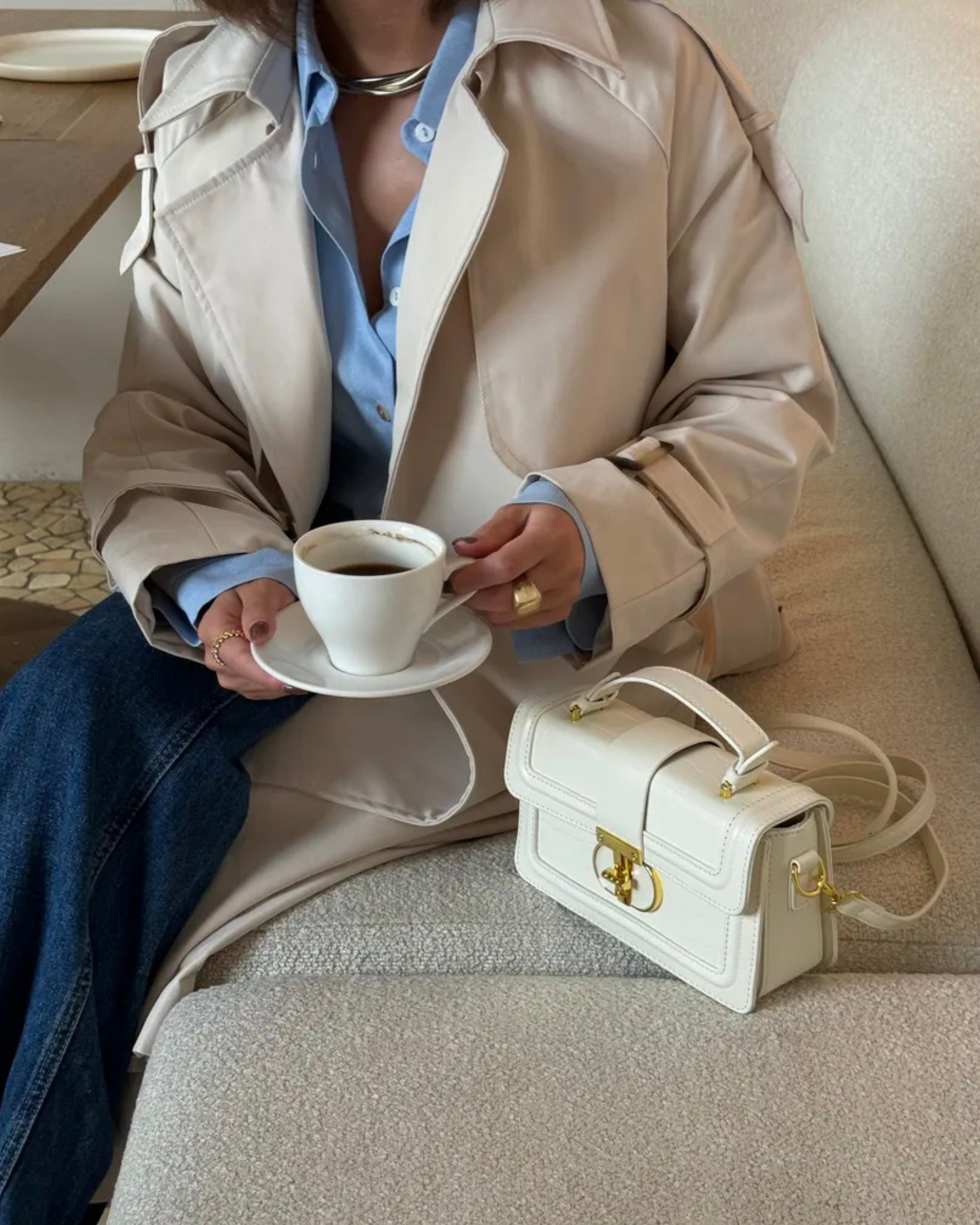 Bolsa Feminina Branca De Couro Legítimo Beneva