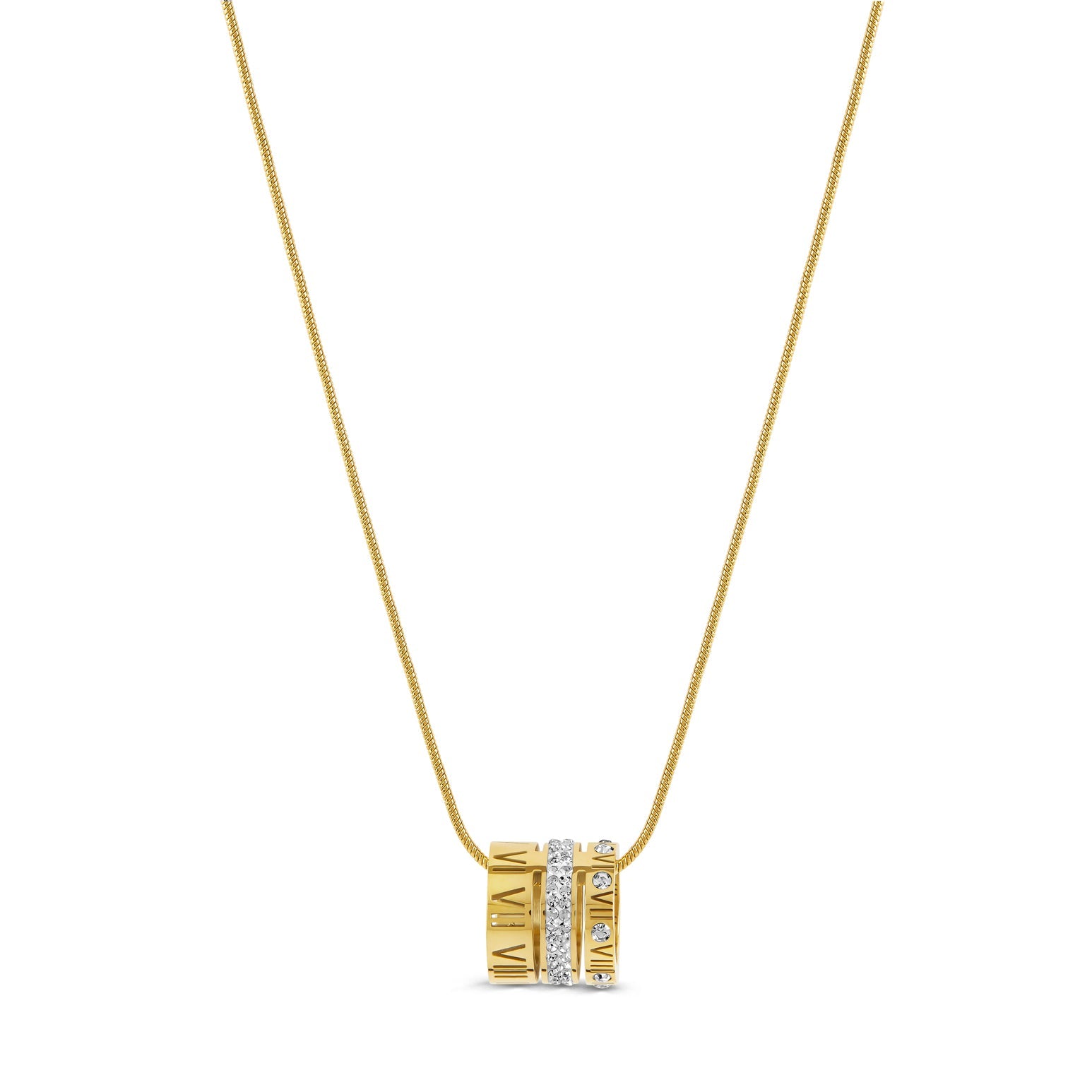 Colar Feminino de Anel Romano Dourado