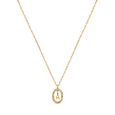 Colar Inicial Anne Banhado Ouro 18K
