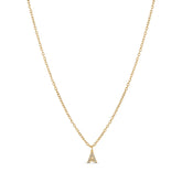 Colar Saffy Inicial Cravejado Banhado Ouro 18K