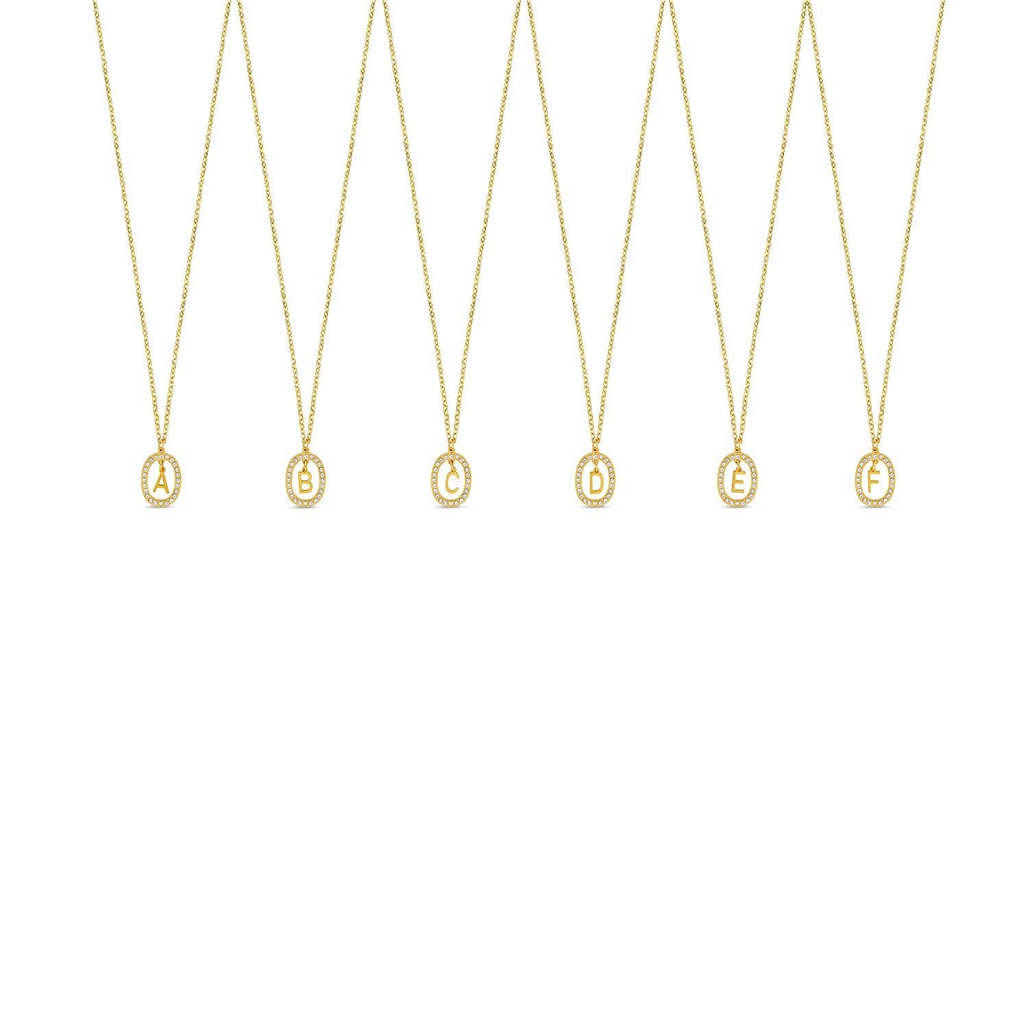 Colar Inicial Anne Banhado Ouro 18K