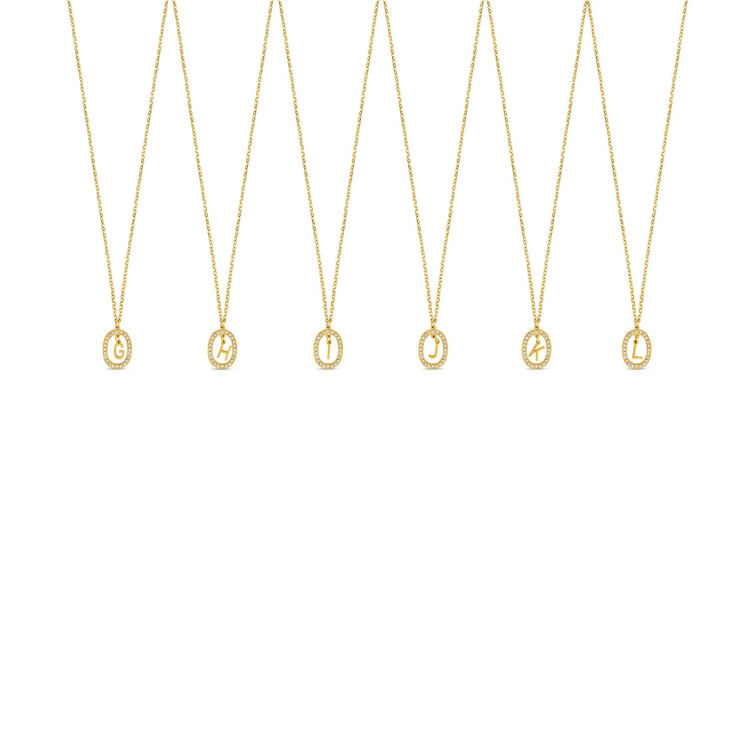 Colar Inicial Anne Banhado Ouro 18K