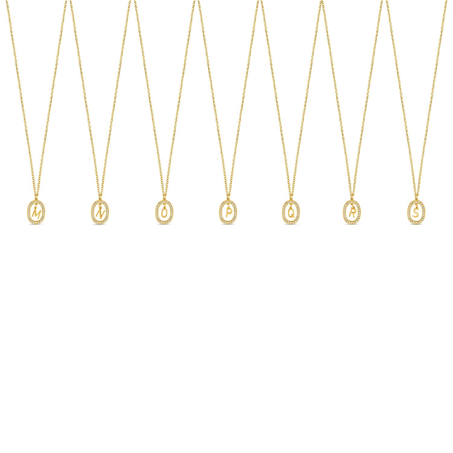 Colar Inicial Anne Banhado Ouro 18K