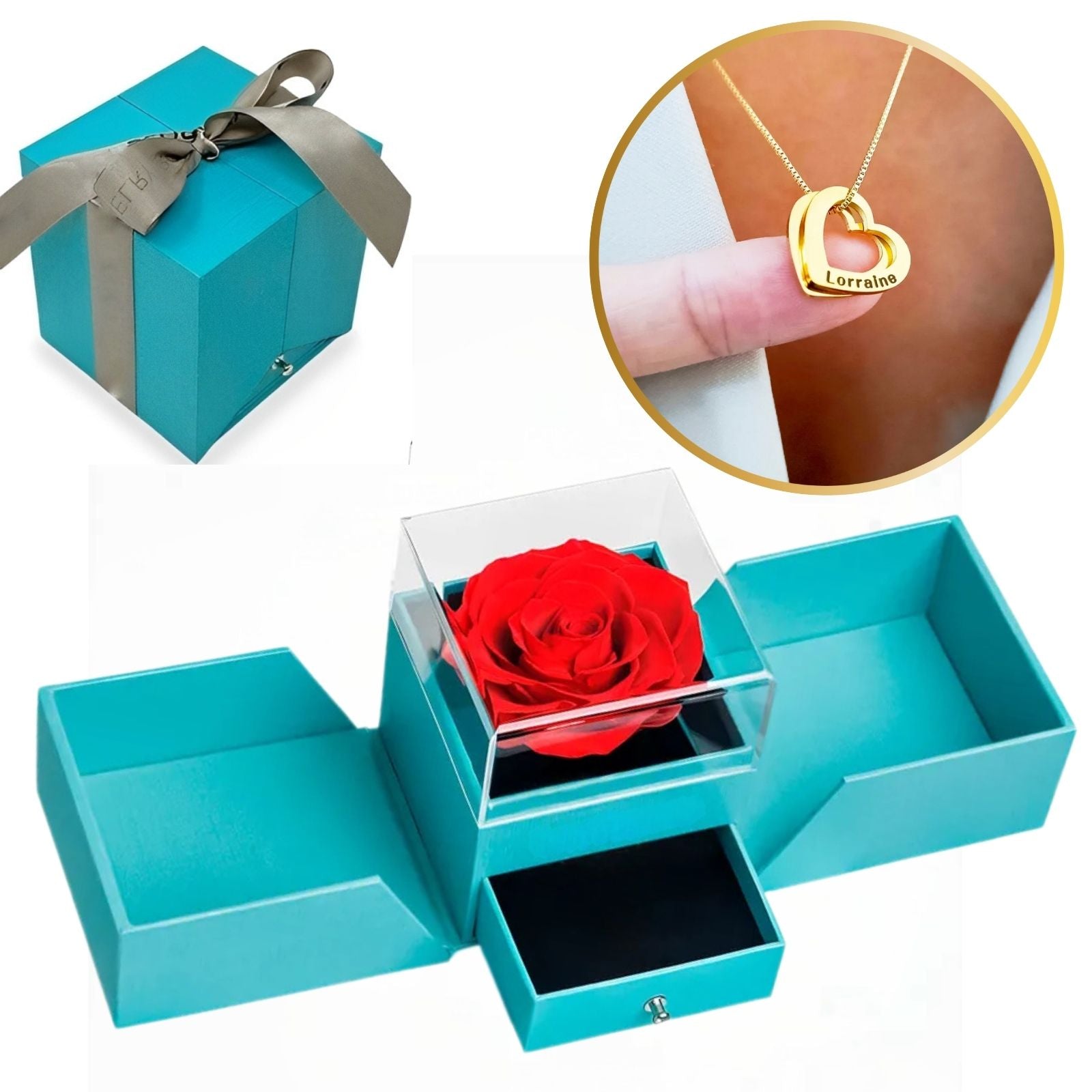 Colar Coração de Mãe Personalizável Banhado a Ouro 18k