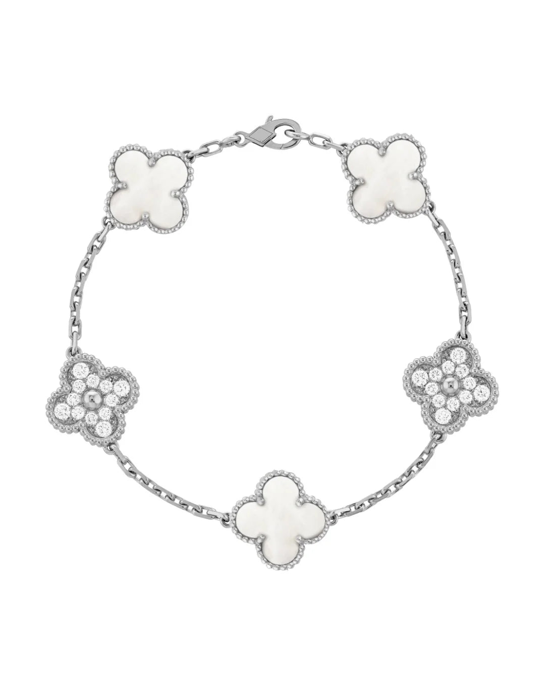Pulseira Feminina Trevo de Cristal