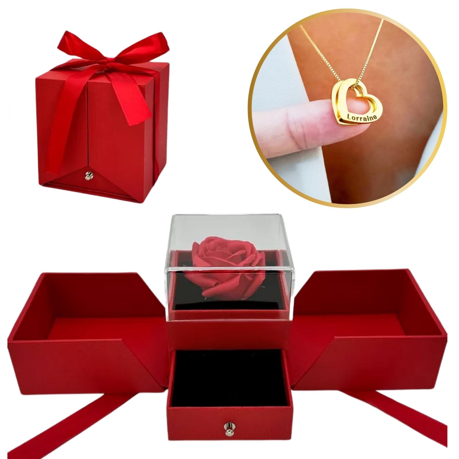 Colar Coração de Mãe Personalizável Banhado a Ouro 18k