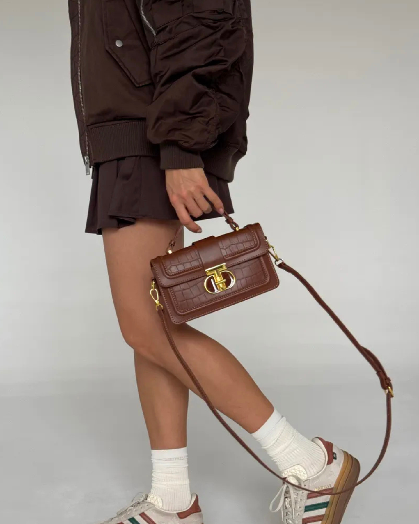 Bolsa Feminina Marrom Couro Torté