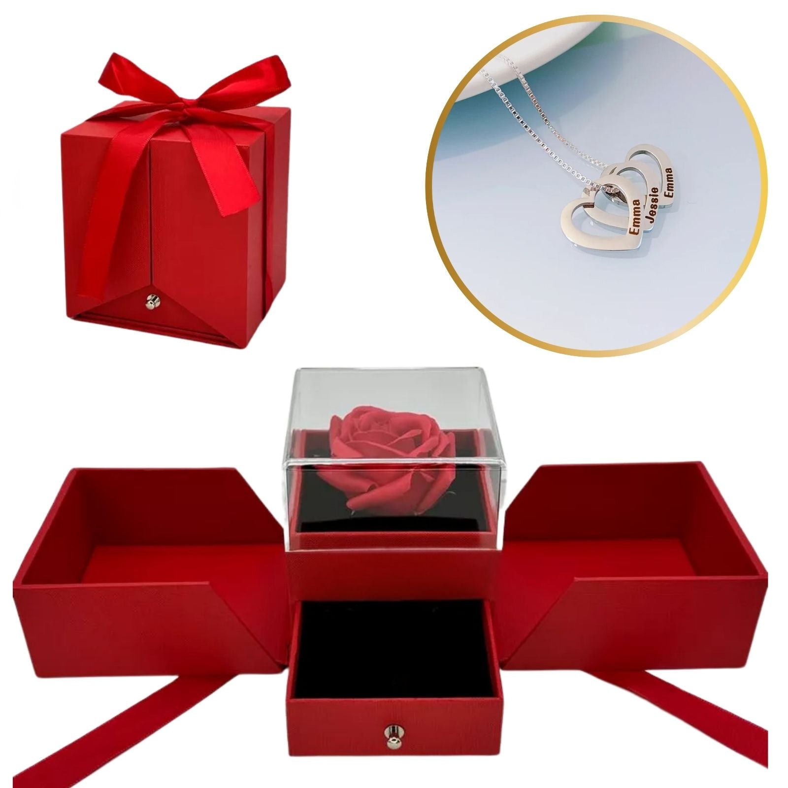 Colar Coração de Mãe Personalizável Banhado a Ouro 18k