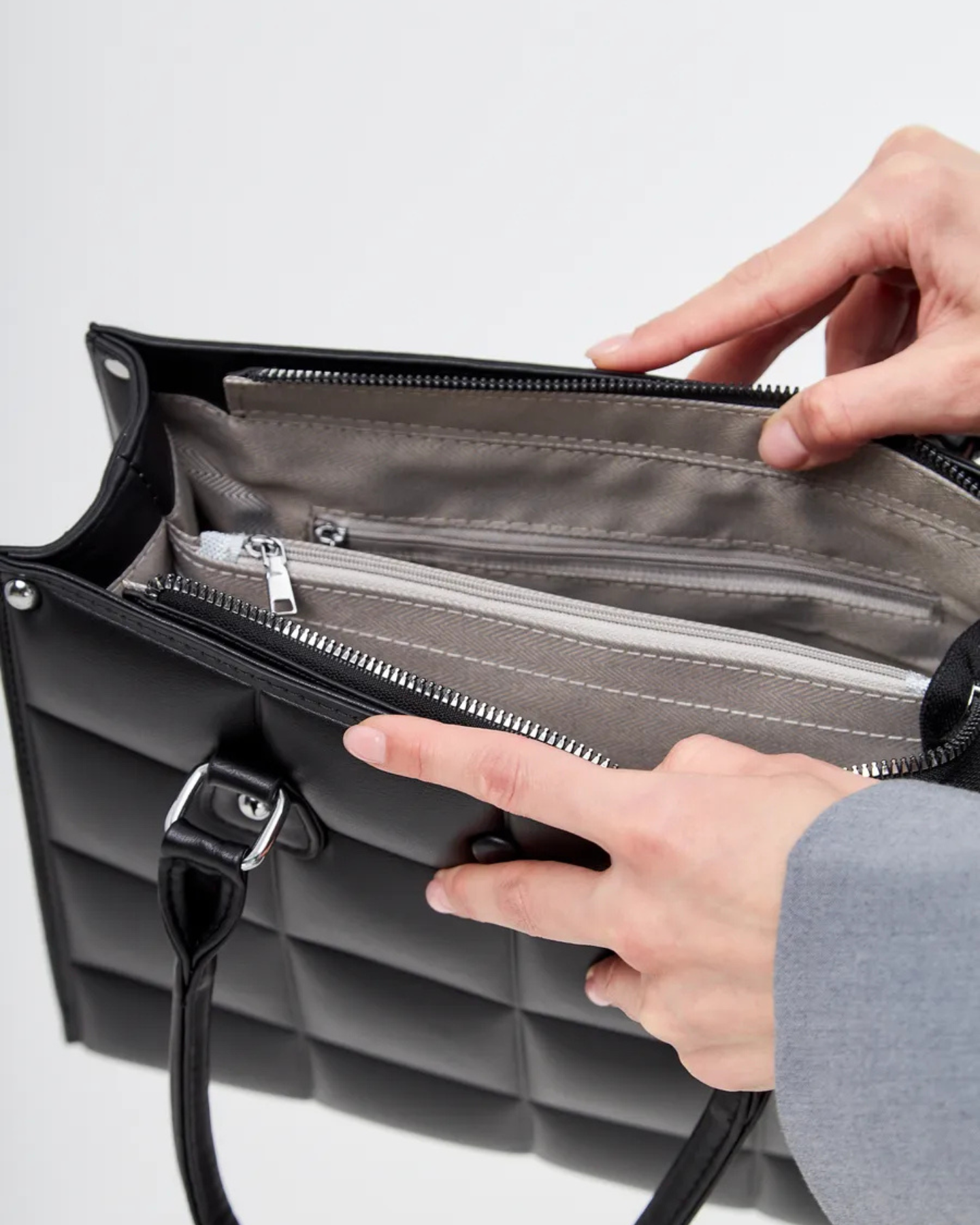 Bolsa Feminina De Couro Legítimo Preta Class