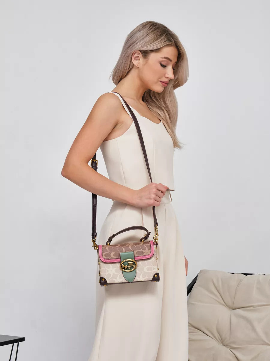 Bolsa Feminina de Luxo Couro Genuíno Scarlet