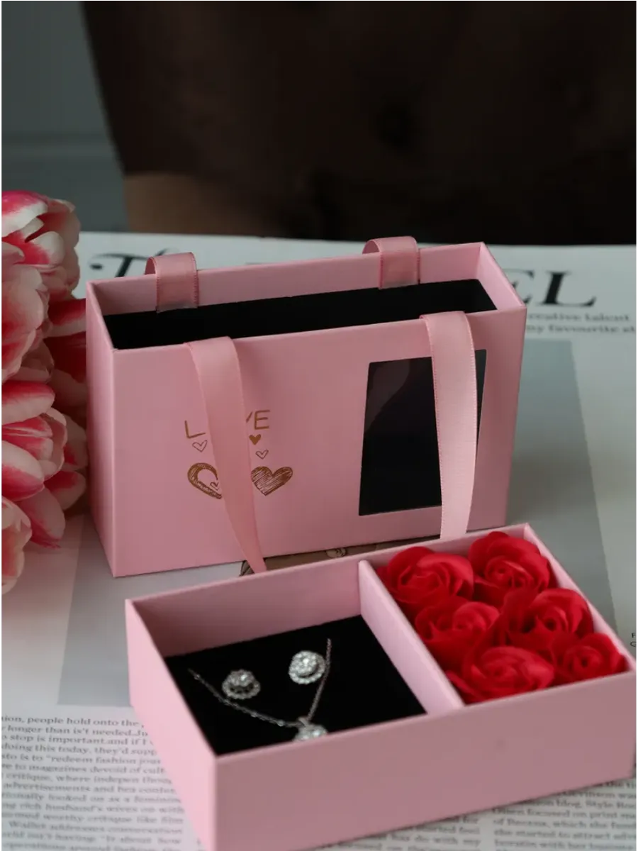 Conjunto de Joias Brilhante + Caixa Rosas Eternas
