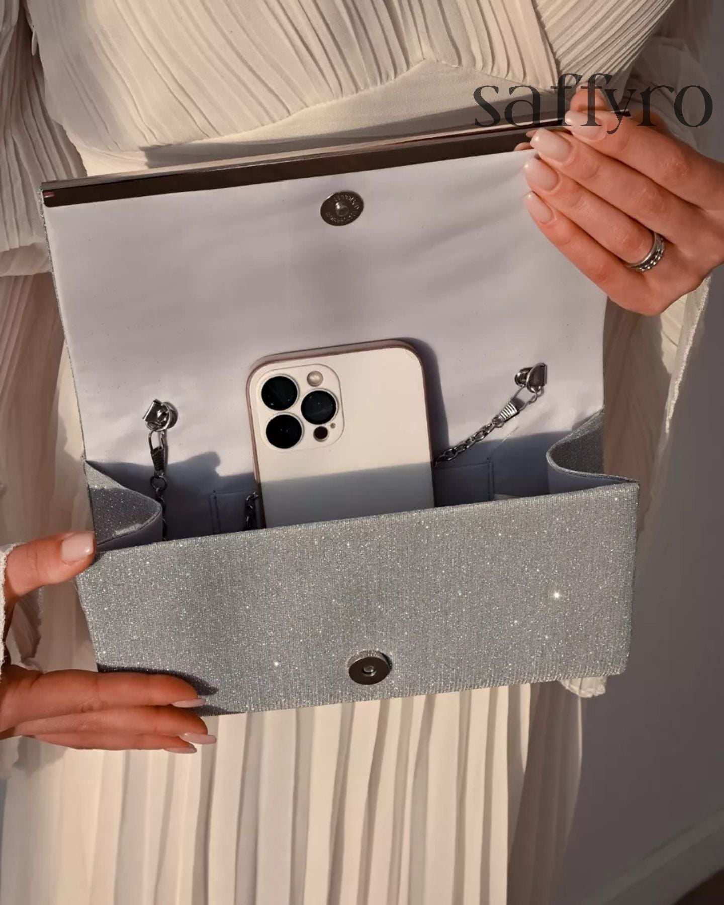 Bolsa Feminina Clutch Carteira para Festas Brilhante