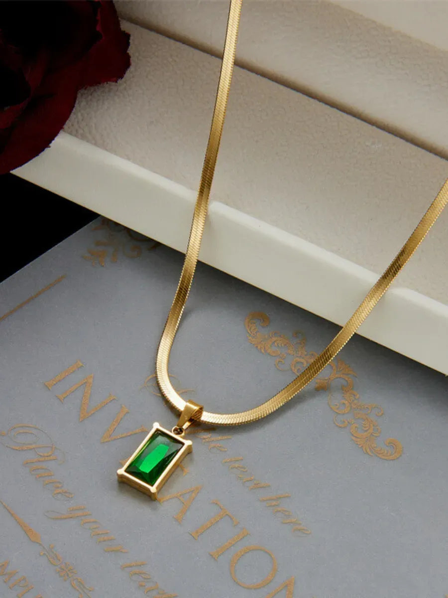 Conjunto Feminino Premium Colar e Brincos com Esmeralda