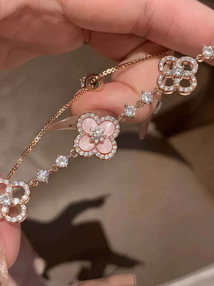 Pulseira Cleef Sakura Ouro Rosé