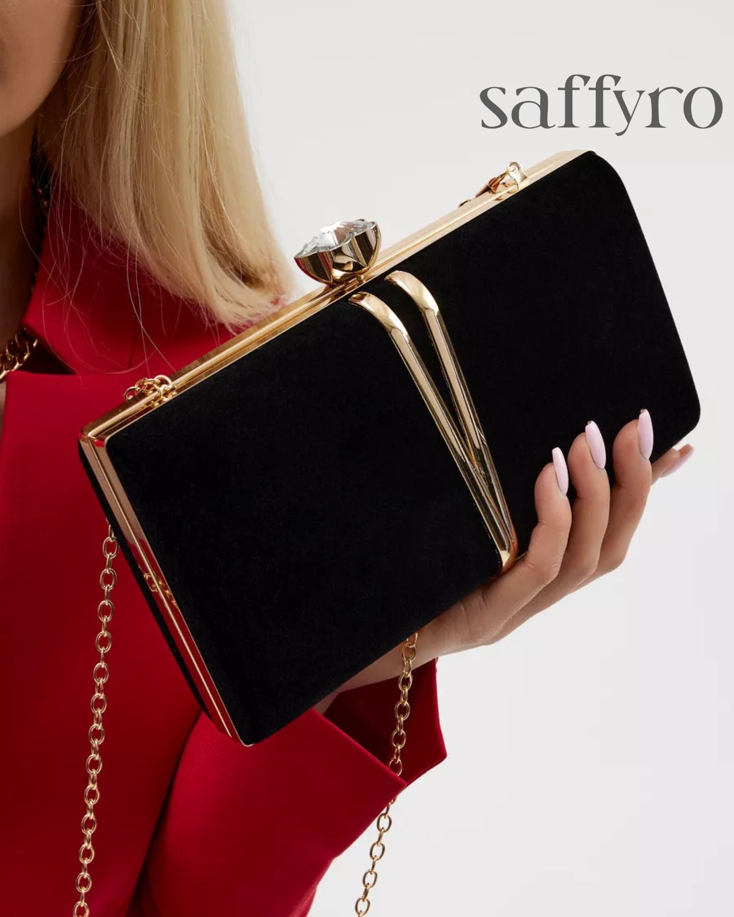 Bolsa Feminina Clutch Classic Veludo