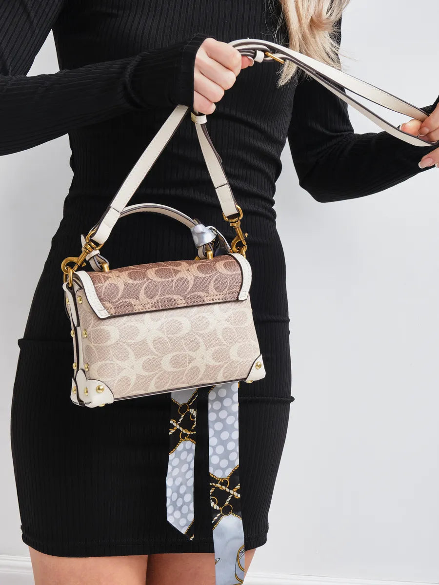 Bolsa Feminina de Luxo Couro Genuíno Scarlet