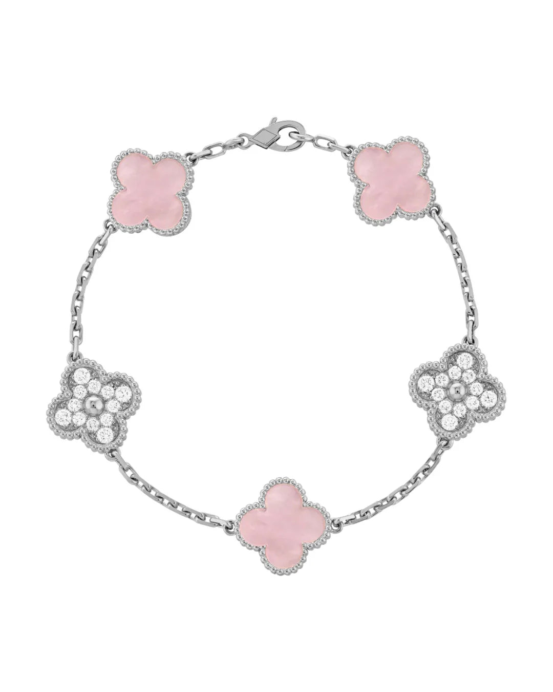 Pulseira Feminina Trevo de Cristal