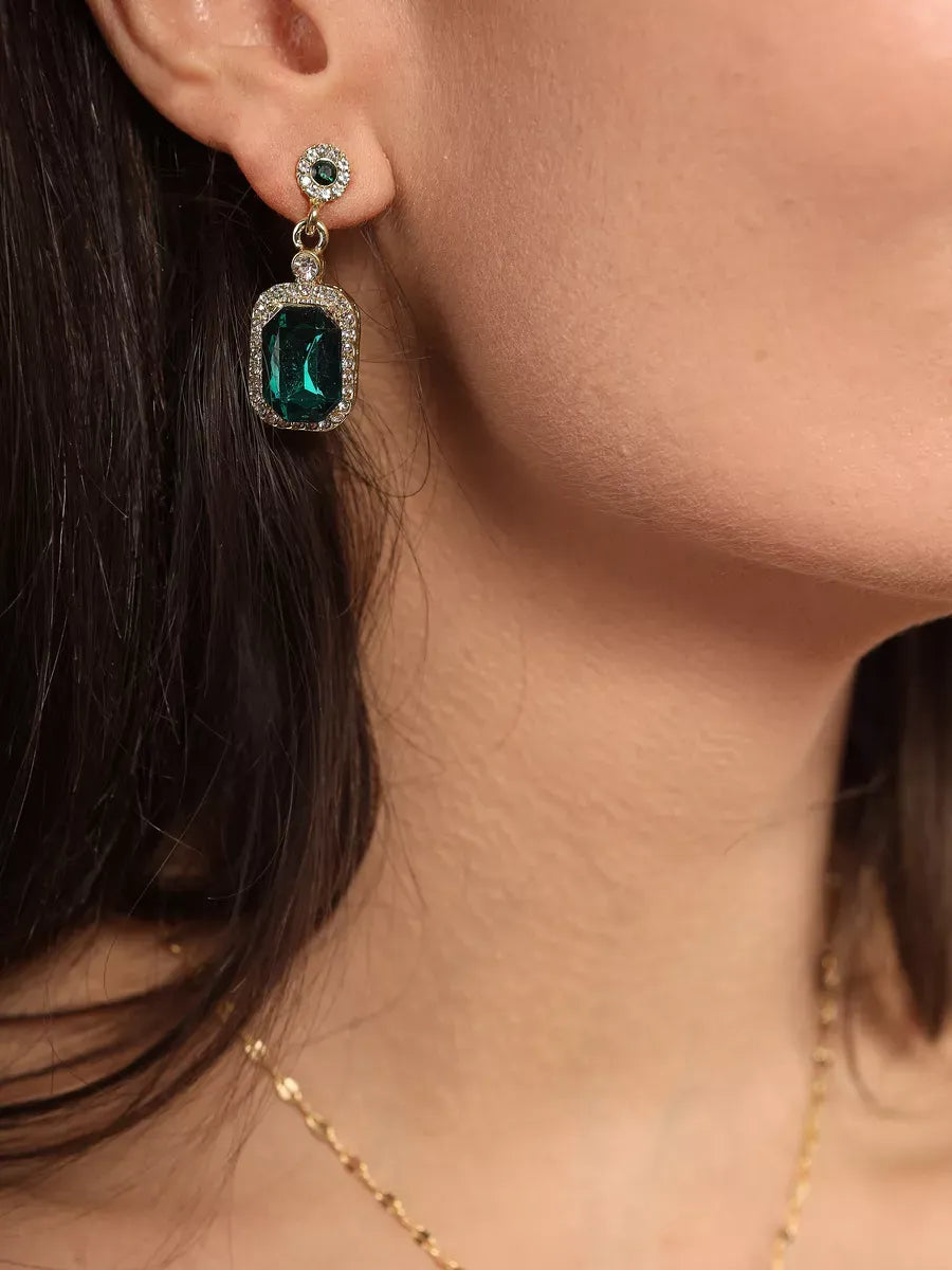 Conjunto Colar e Brinco Esmeralda Greed