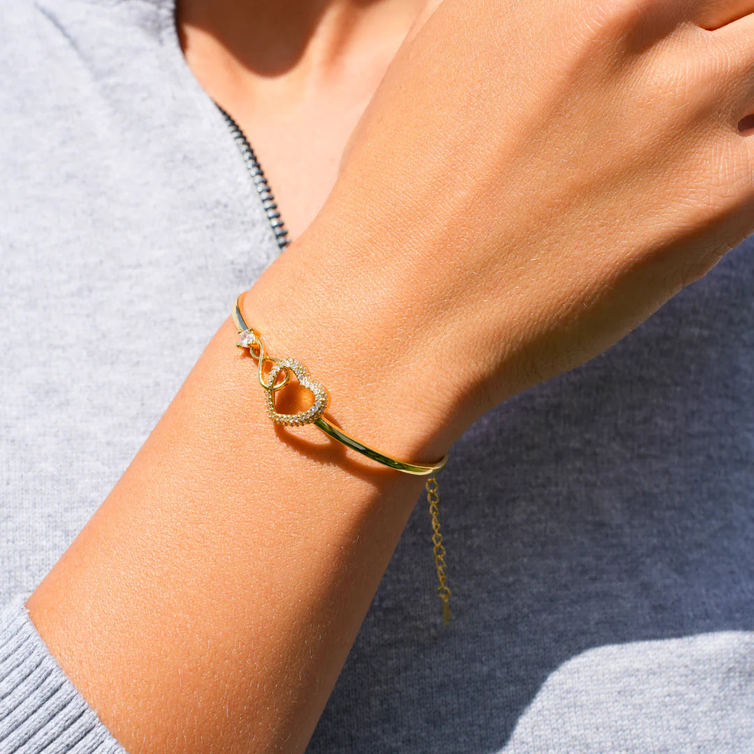 Pulseira Amor Infinito Banhado Ouro 18K