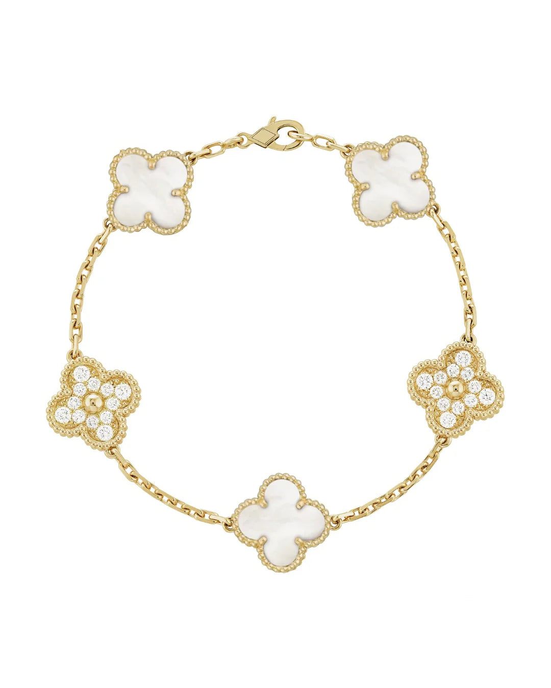 Pulseira Feminina Trevo de Cristal