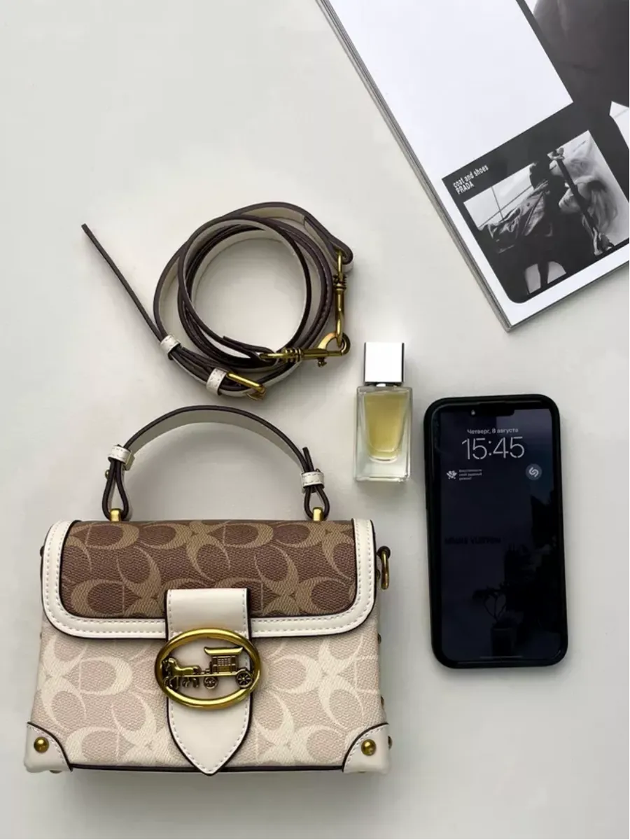 Bolsa Feminina de Luxo Couro Genuíno Scarlet
