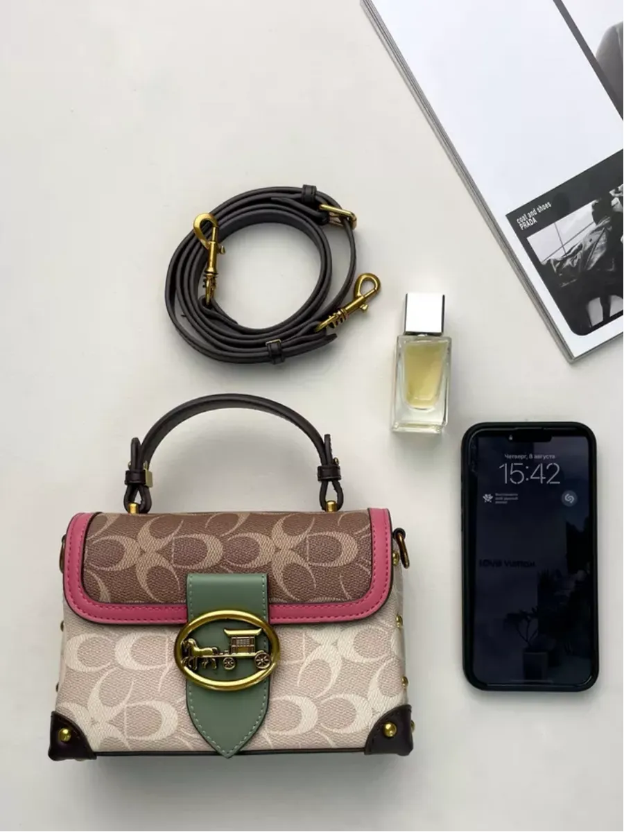 Bolsa Feminina de Luxo Couro Genuíno Scarlet