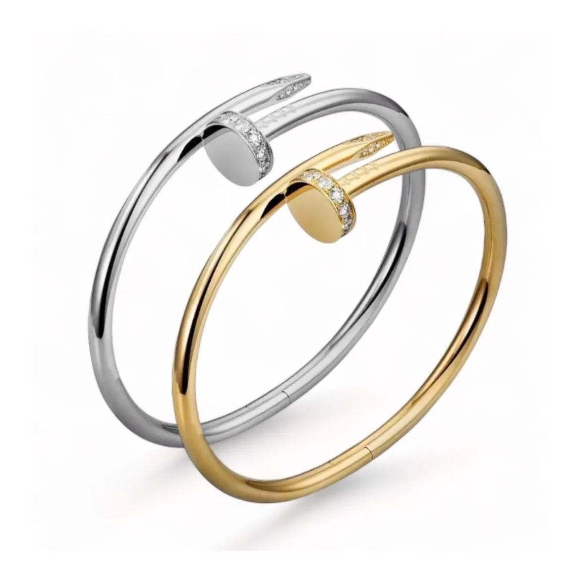 Bracelete Feminino Dourado Prego