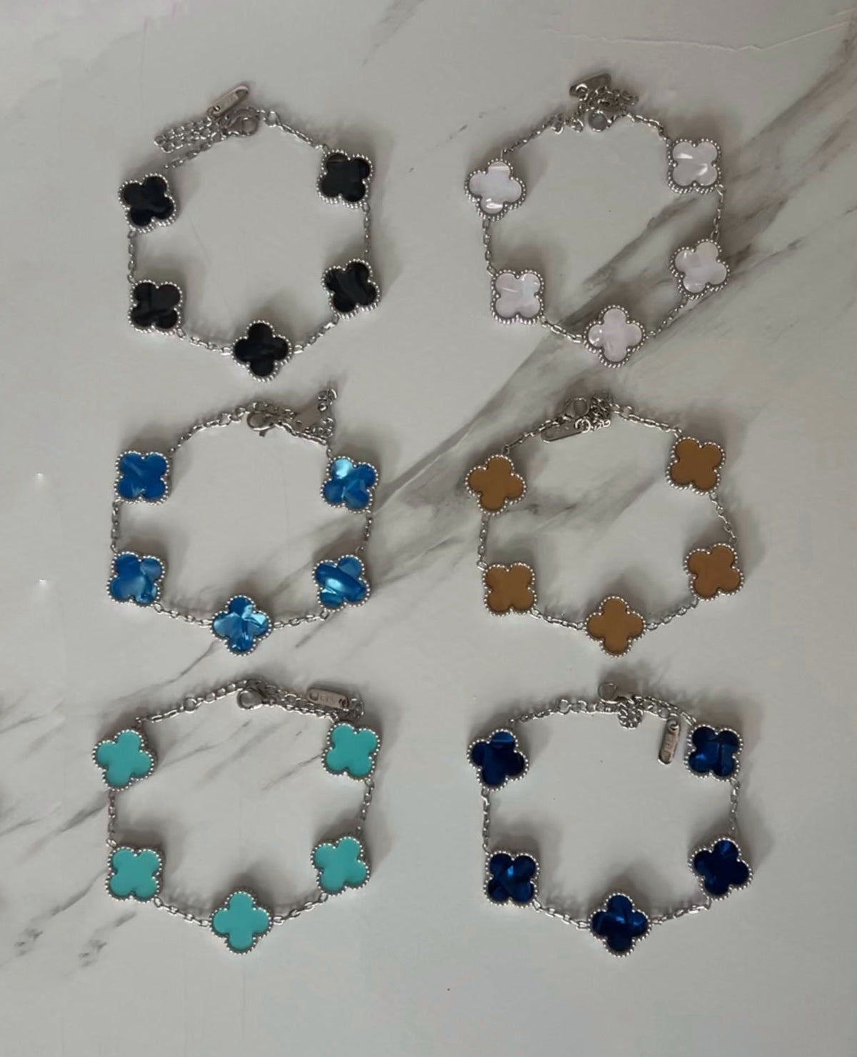 Pulseira Feminina Trevo Mini Prata