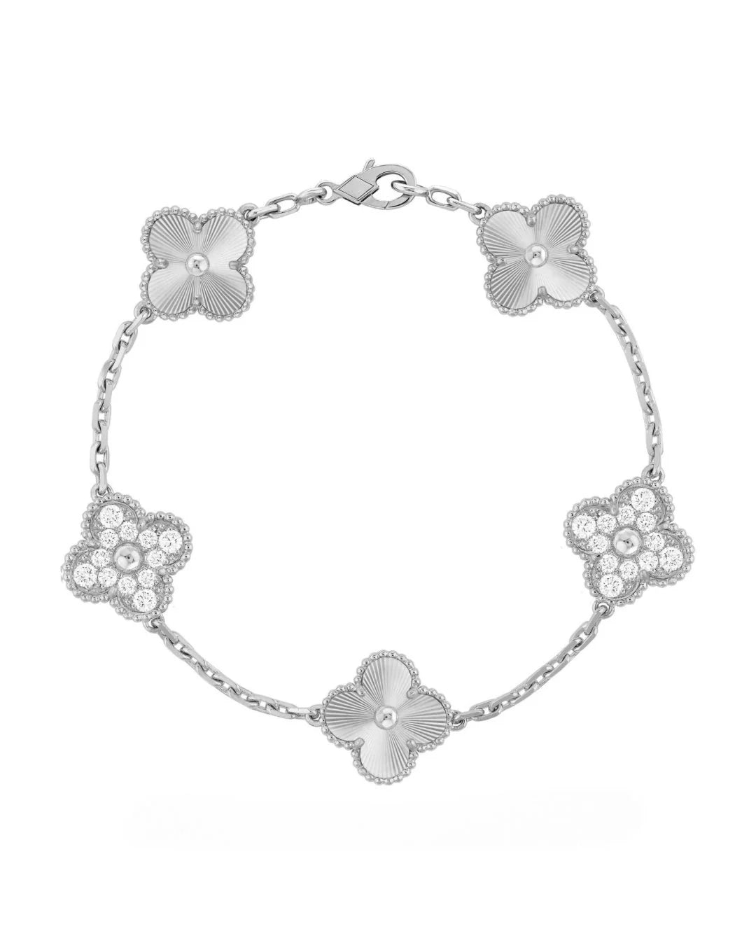 Pulseira Feminina Trevo de Cristal