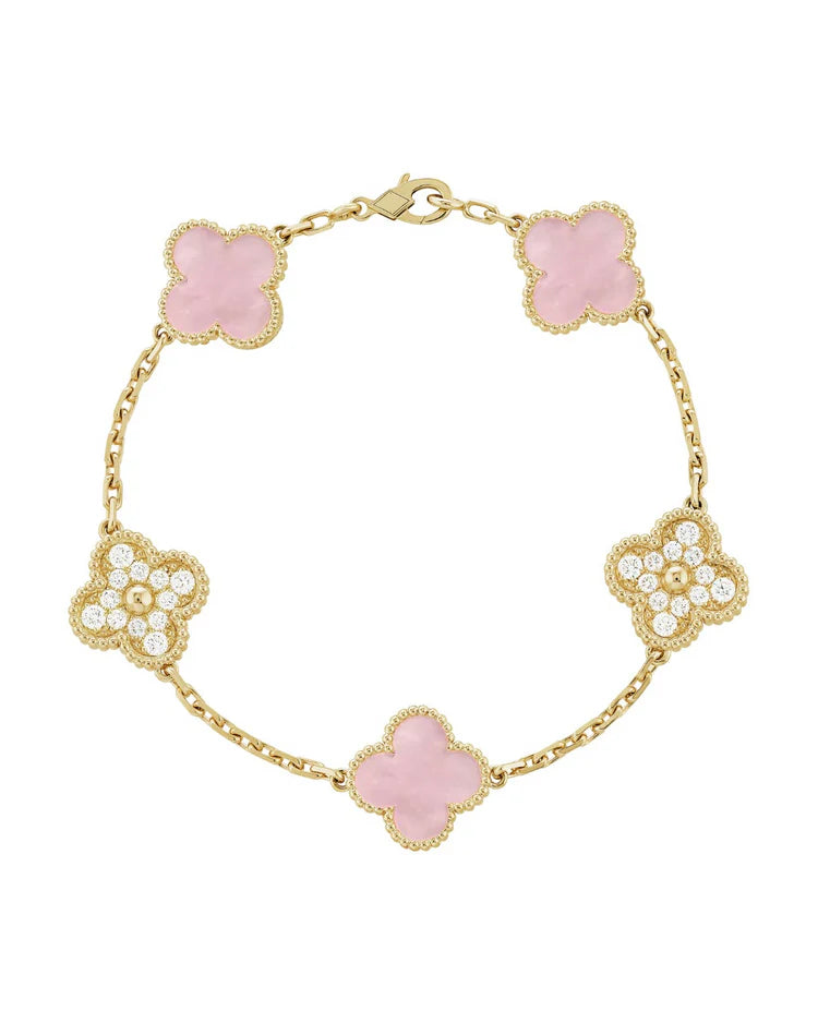 Pulseira Feminina Trevo de Cristal