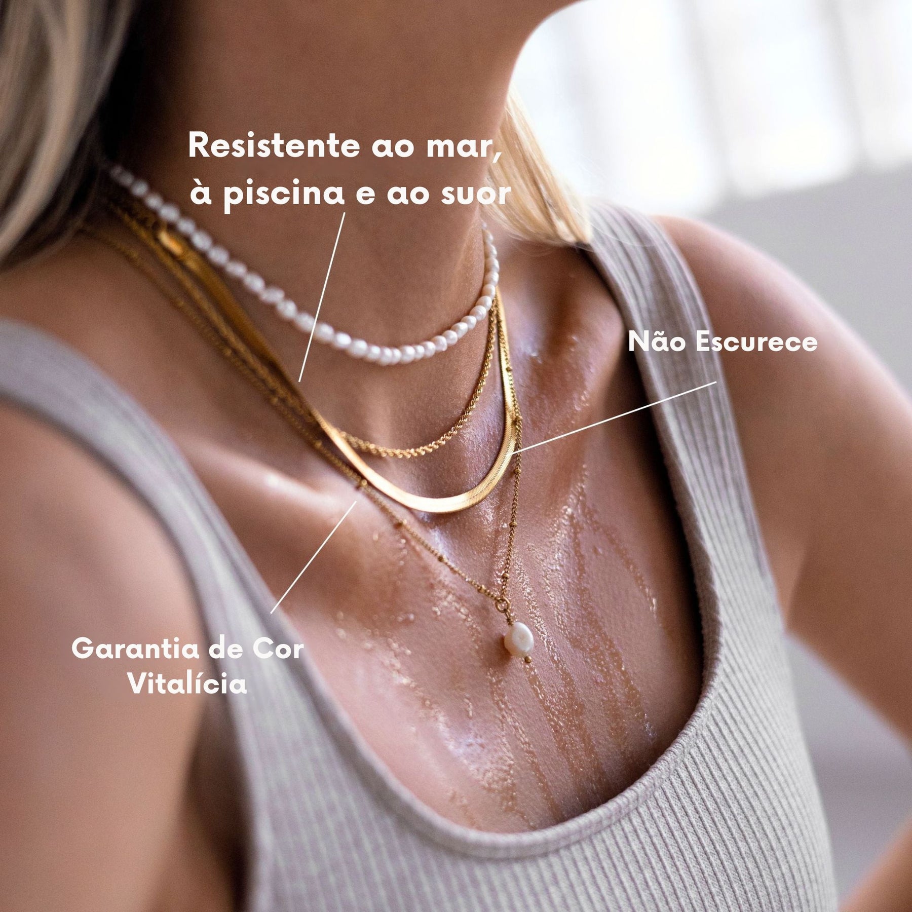 Colar Corrente Calvi Torcida Banhado Ouro 18K