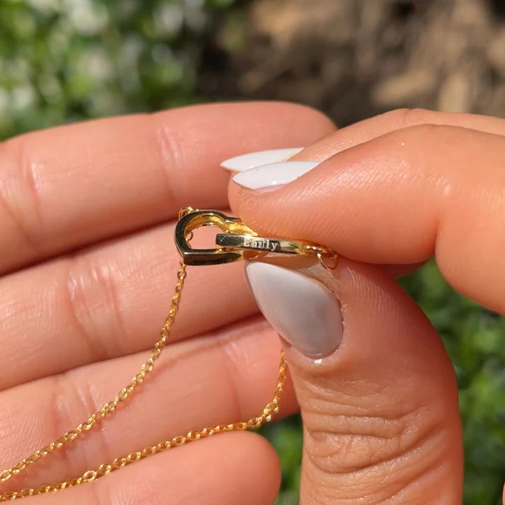 Colar Personalizável Eu te Amo Com Rosa Eterna