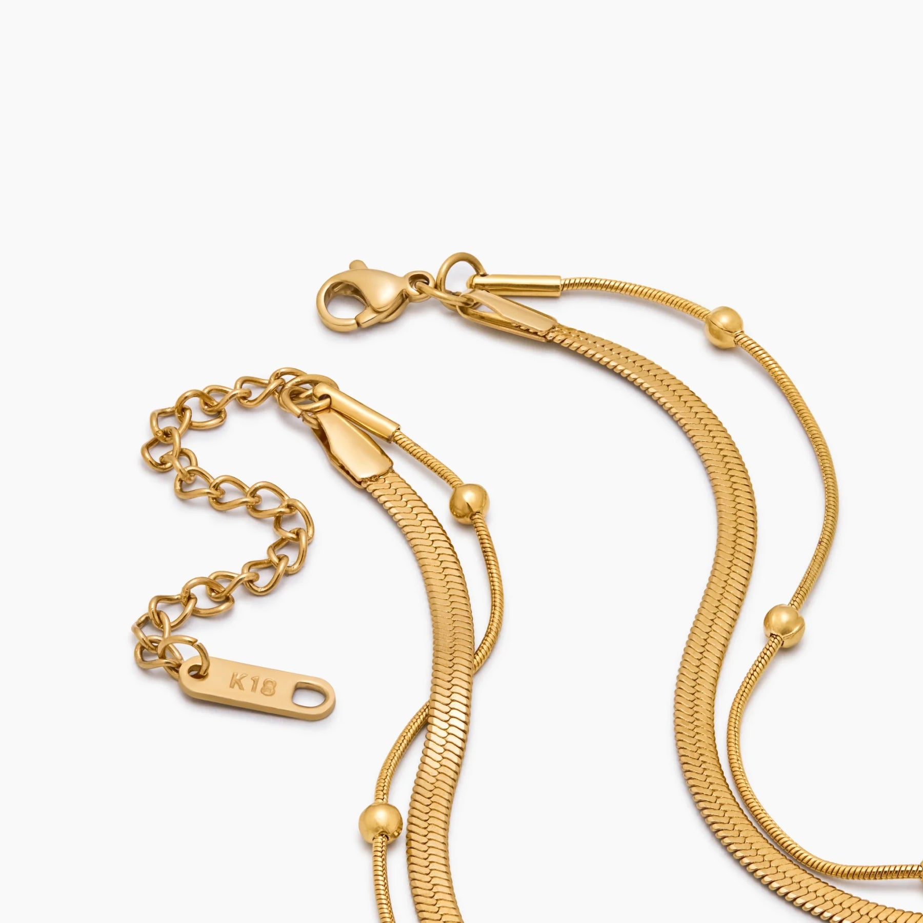 Colar Duplo Dourado 18K