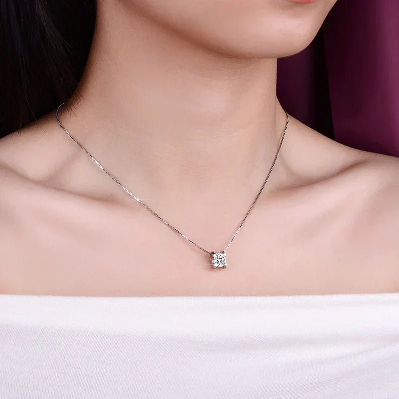 Colar Gota de Luz Prata 925 + Brinde Brinco Diamond