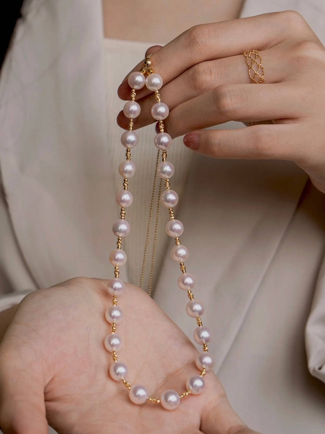Colar de Perolas Pearl + Par de Brincos Pearl