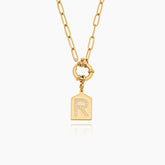 Colar Inicial Cravejado Banhado Ouro 18K