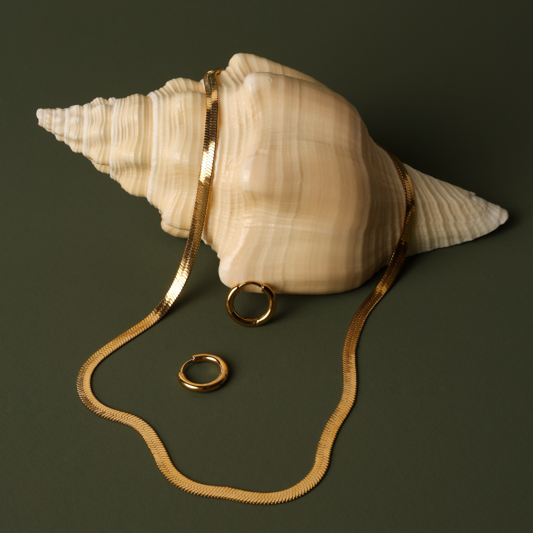 Colar Slim Snake Banhando Ouro 18K