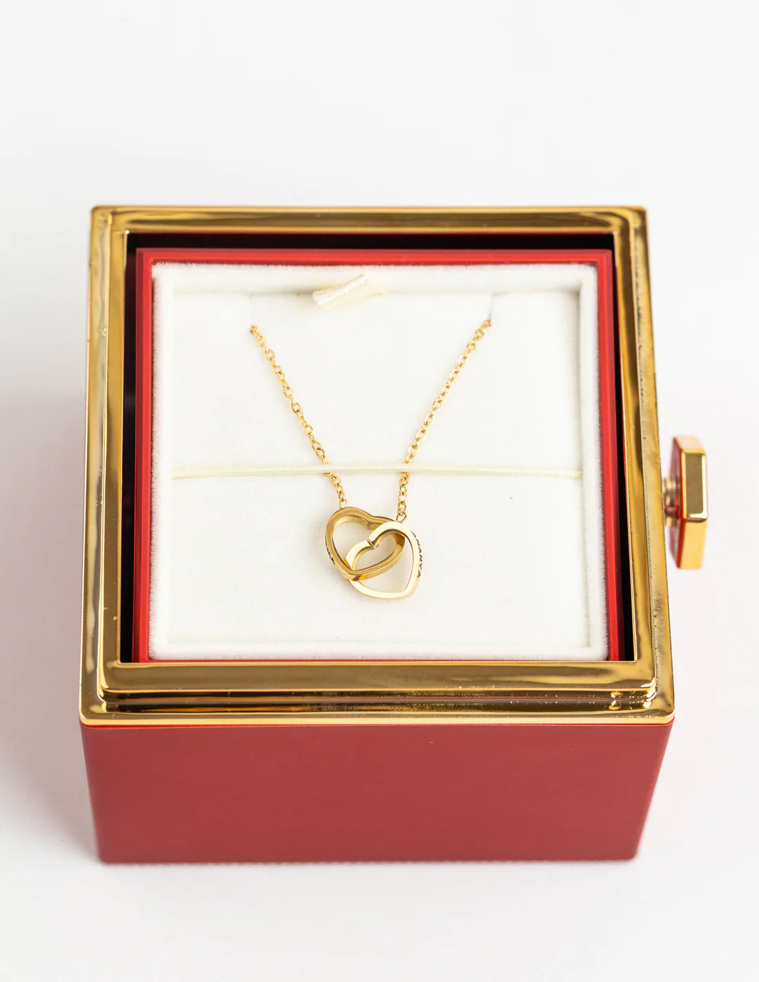 Colar Personalizável Eu te Amo Com Rosa Eterna