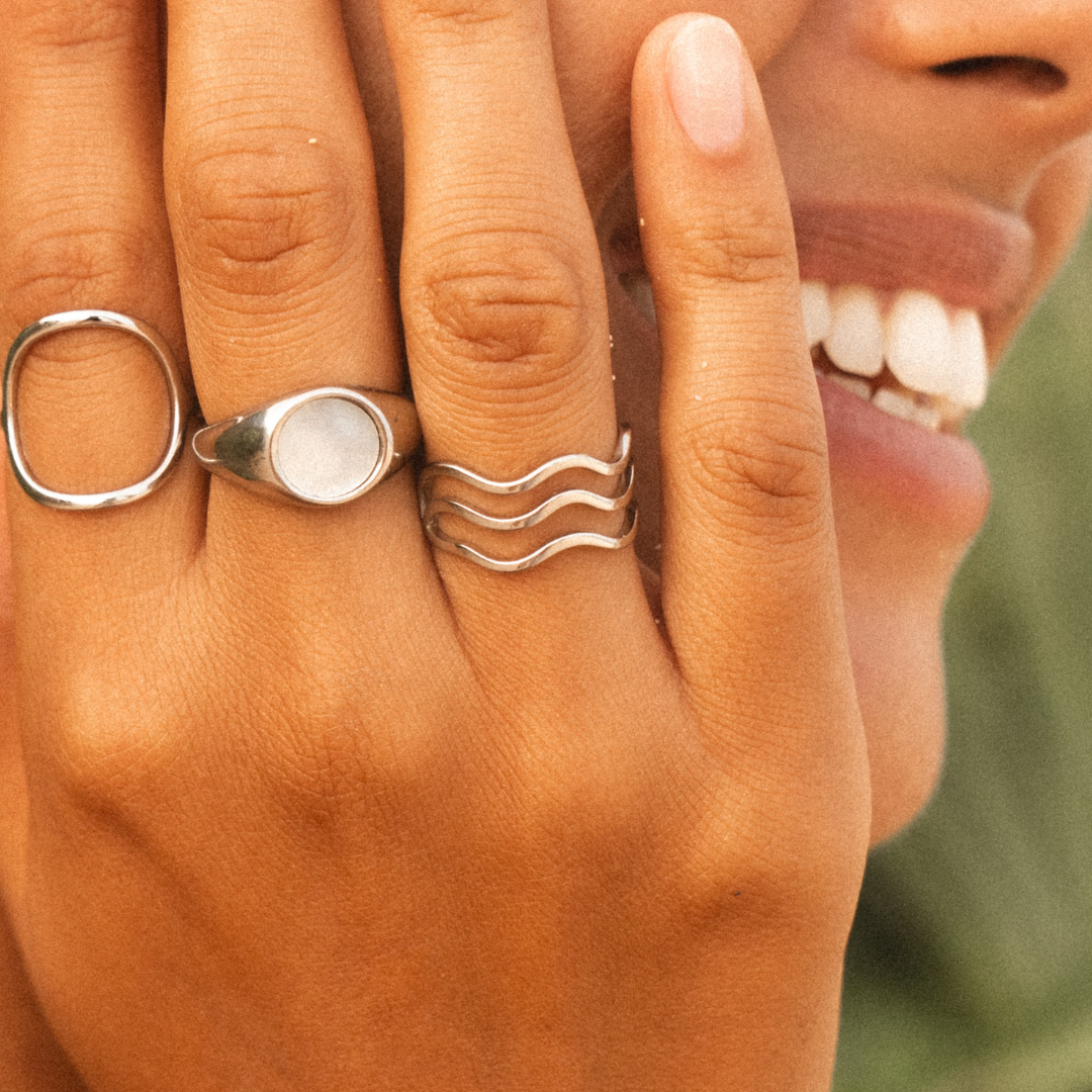 Anel Ocean Banhado Ouro 18K (Verificar Tamanhos)