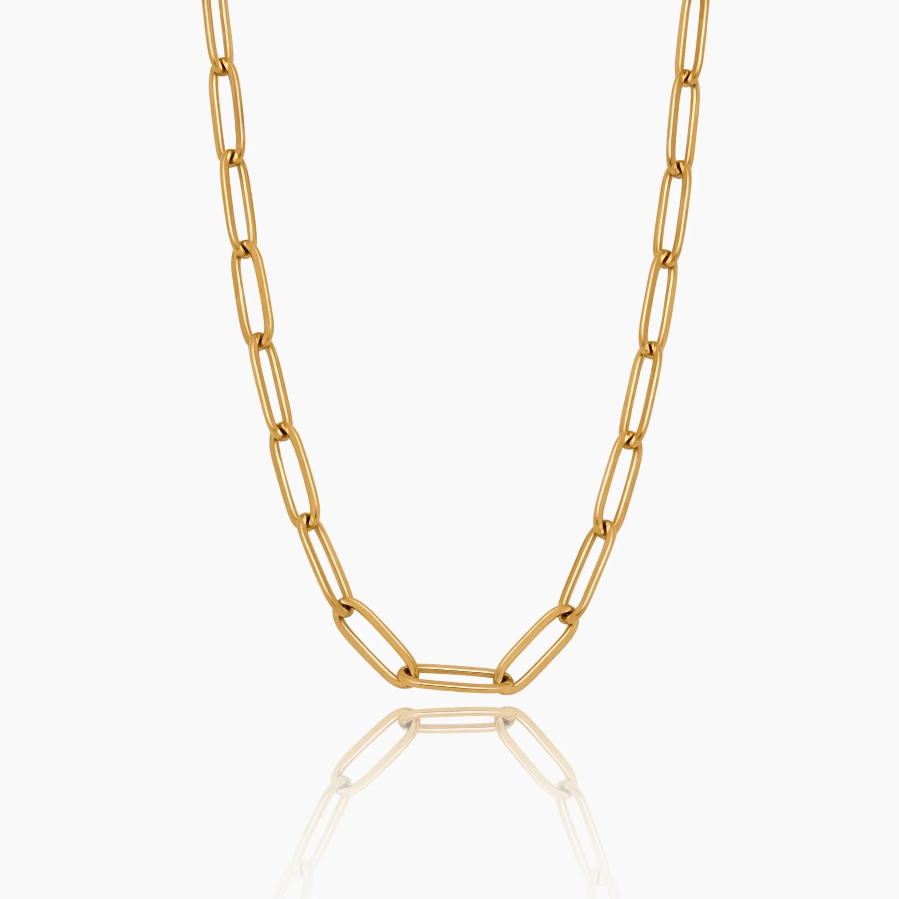 Colar Paperclip Banhado Ouro 18K